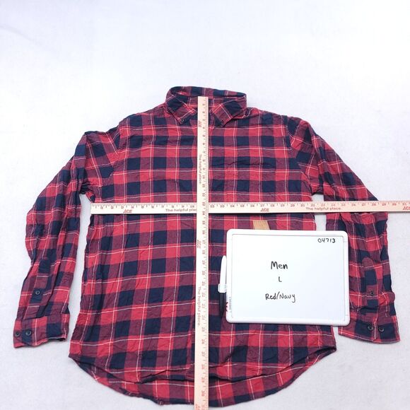 Goodfellow & Co Buffalo Check Flannel Button Up Shirt Mens Size XL Red Blue - Picture 6 of 10